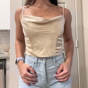 Cream Satin Camisole Forever 21